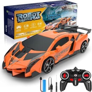 2 in 1 Car & Robot Transform RC Car, Remote Controlled Car, 2.4GHz RC Car with 360° Rotating Rechargeable Battery, Children Toy Cars 3-12 Years Old Gift Games