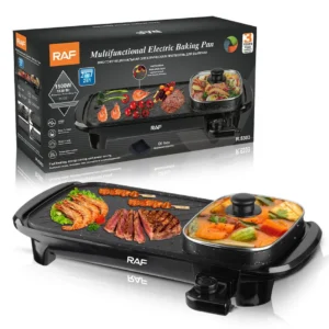 Multi-functional Electric Baking Pan | Non Stick Electric Griddle with Adjustable Temperature, Pancakes, Eggs and More