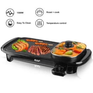 Multi-functional Electric Baking Pan | Non Stick Electric Griddle with Adjustable Temperature, Pancakes, Eggs and More