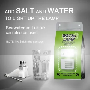 Salt Water Lamp Emergency Lighting Outdoor Lamp No Battery Pollution-Free Environmental Protection Lighting, Suitable for Outdoor Activities