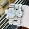 Rado Round Couple Watch | Perfect Gift for Couples - White Silver