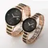 Rado Round Couple Watch | Perfect Gift for Couples - Peach Black