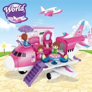 Pink Airplane Toy Private Jet Transport Cargo Vehicle